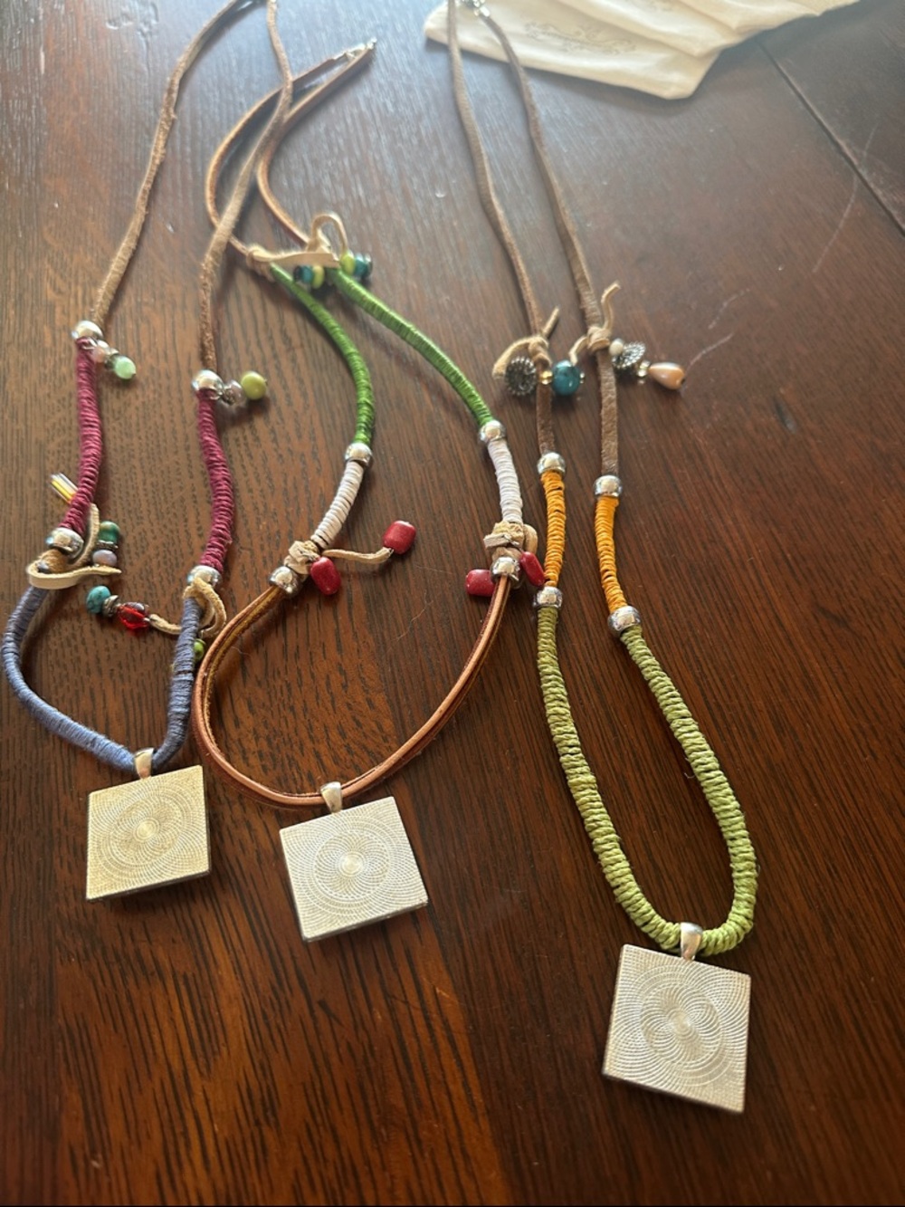 Handmade bundle 3 unique necklaces. 16- 17 inches but adjustable Anthropologie - Picture 10 of 10